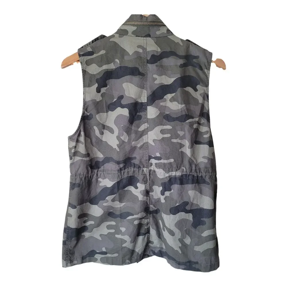 Love Tree‎ Light Weight Snap Closure Utility Vest Military Camo Women's Sz Large - Picture 3 of 7